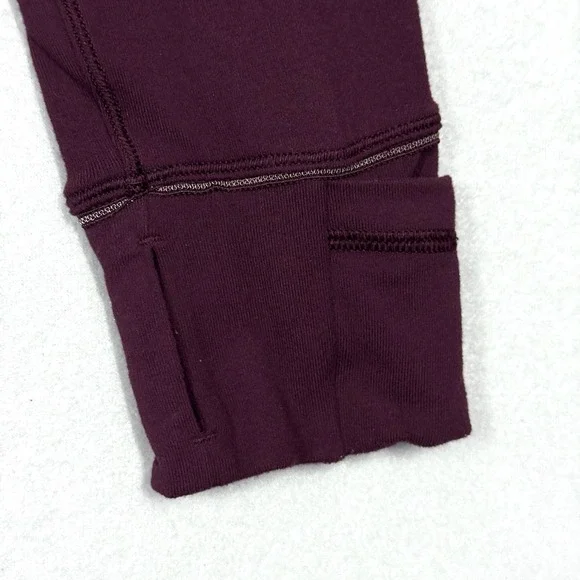 Lululemon Top Womens 6‎ Outrun the Elements 1/2 Zip Rulu Fabric Burgundy Running - Picture 7 of 10